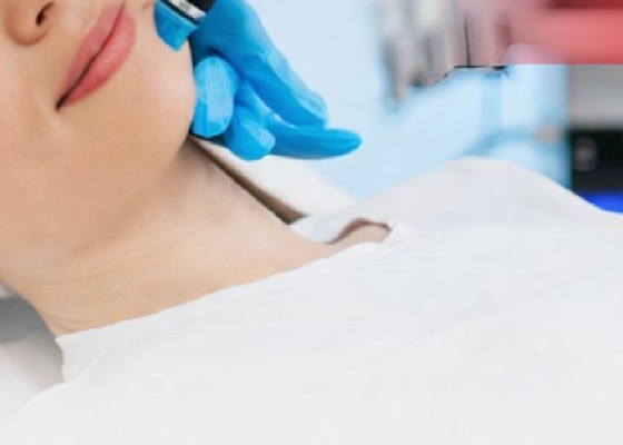 Facial treatment at slimming and skin care centre